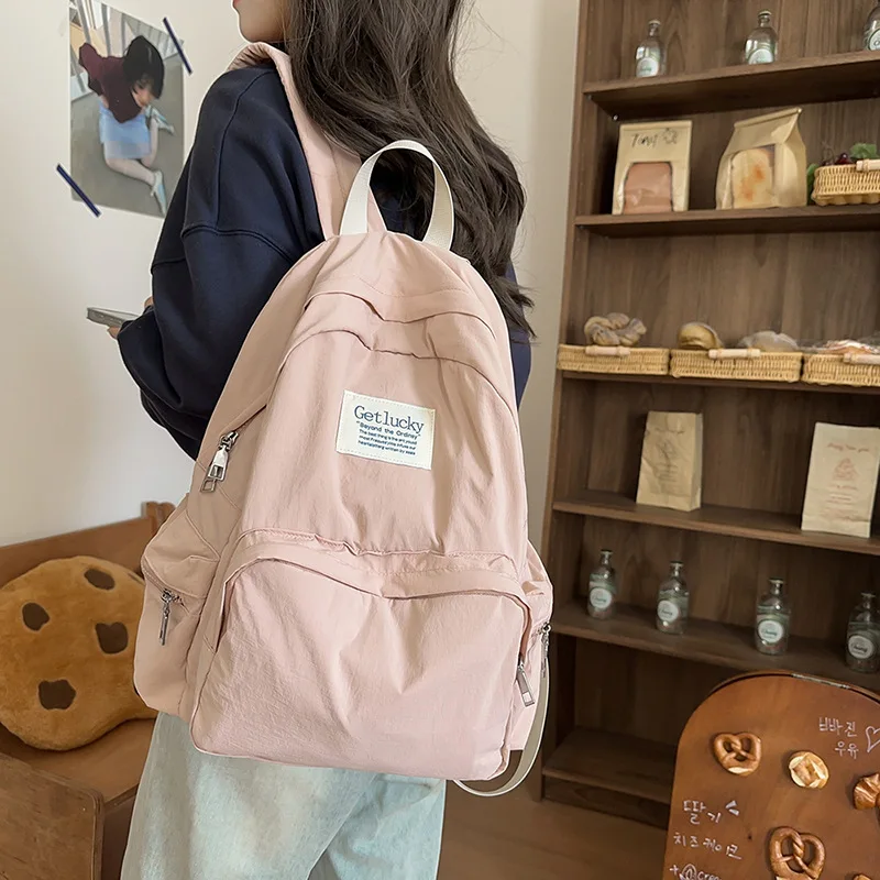 Girl School Bag Backpack Back Pack For Teenager Women Children Female Pink Schoolbag Primary High Bagpack Class Teens Child Kids