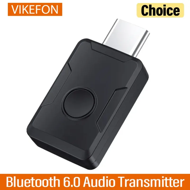 Bluetooth 6.0 Audio Transmitter Dongle LE Audio Auracast One-to-Many Broadcast Low Latency Wireless Adapter For Game Console TV