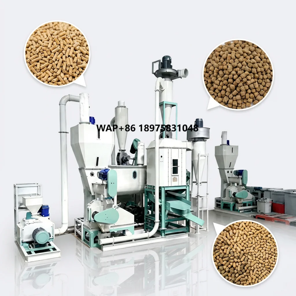 

Compact Feed Manufacturing System for Non Meat Animals Including Duck Goose Fish and Cattle