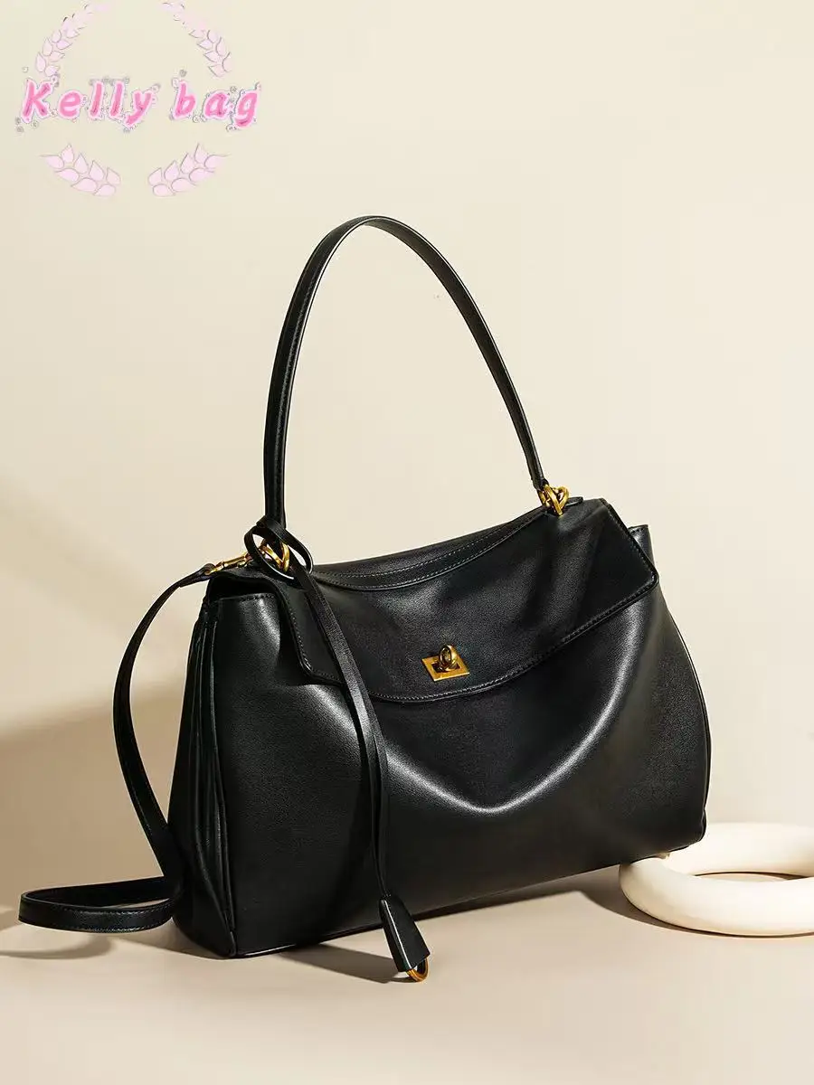 

large capacity women's commuting high-end tote bag relaxation neutral tote bag women's leather one-shoulder crossbody bag