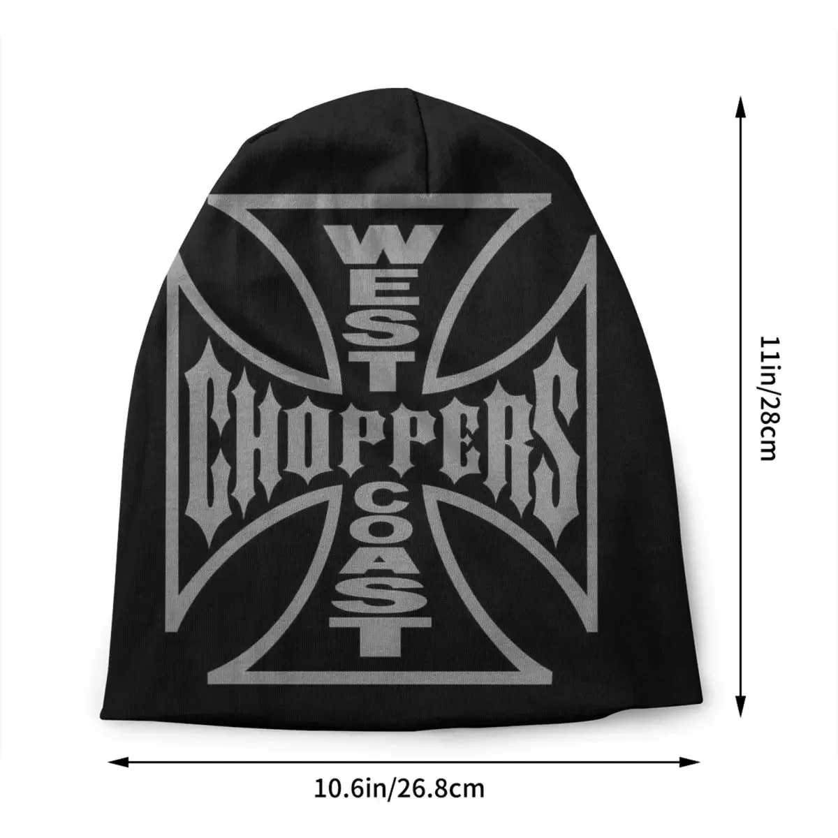 West Coast Iron Cross Choppers Skullies Beanies Caps For Men Women Unisex Cool Winter Warm Knit Hat Adult Bonnet Hats