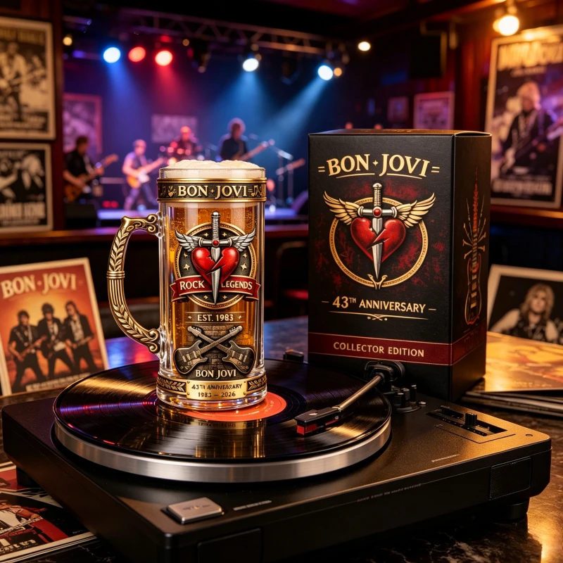 Bon Jovi Rock Legend Themed Be - Beer Mug Handled review and price