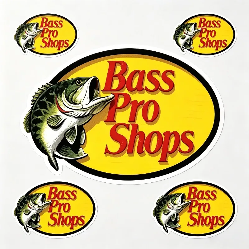 UJIOM 13cm Bass Logo Pro Shops Car Stickers Personality Amusing Decals Occlusion Scratch Sunscreen Decoration Nice Posters
