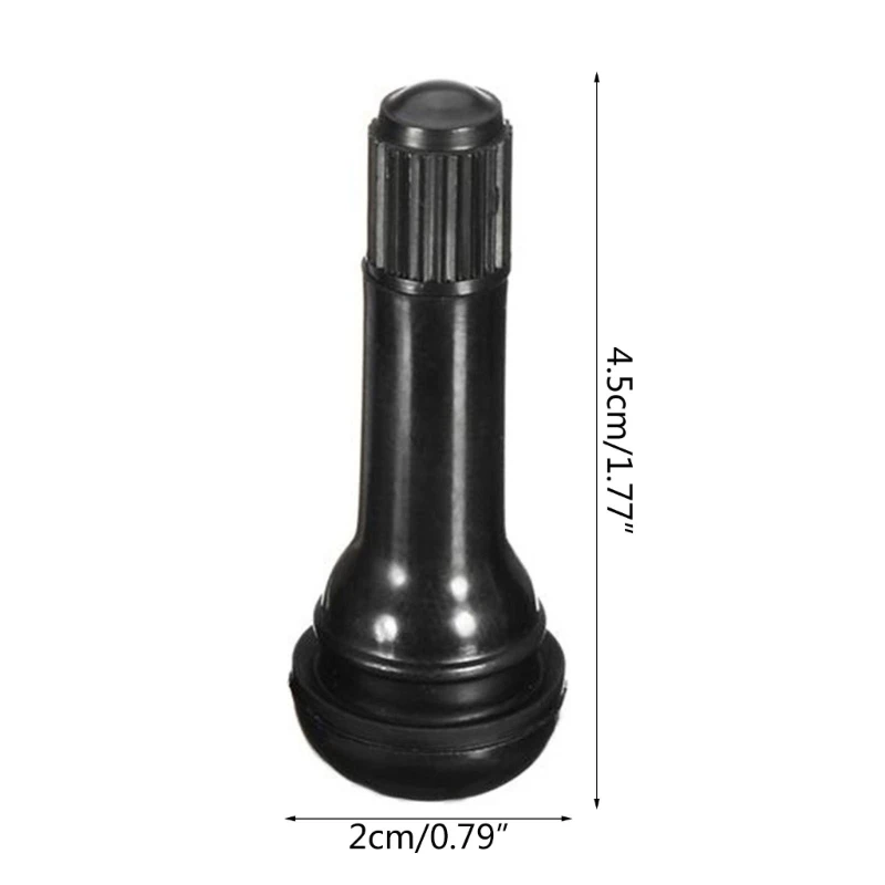 TR413 Tire Valves Stem Rubber Snap-in Valves, Tubeless Valves Stems for 0.453 inch Rim Holes for ATV Car Motorcycle