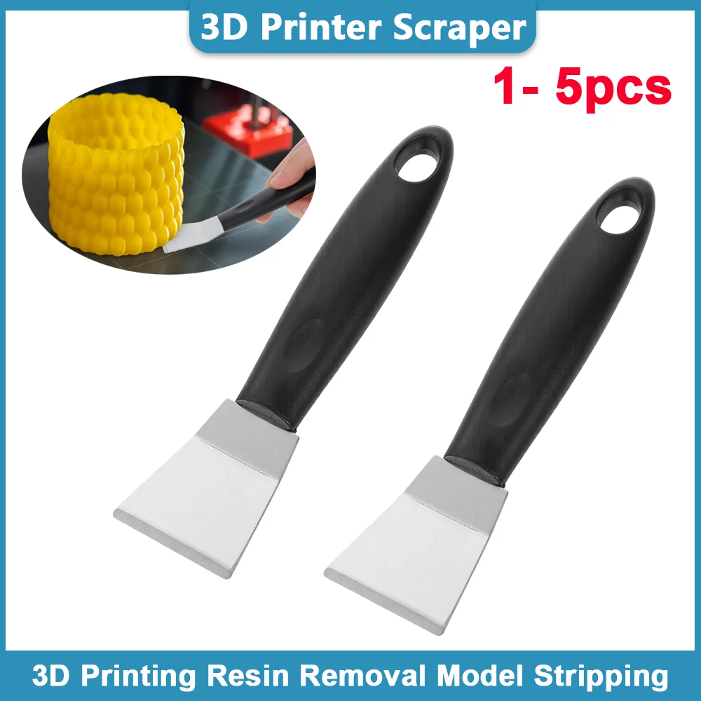 3D Printer Scraper Tool Stainless Steel Spatula with Comfortable Grip for Resin Print Removal Model Stripping FDM SLA 3D Printer