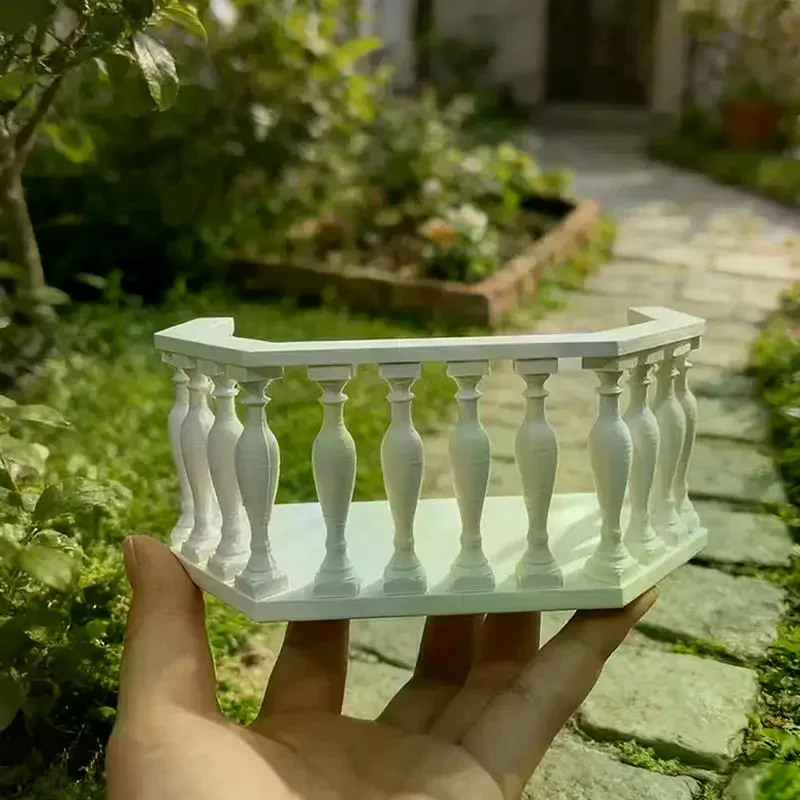 Miniature Dollhouse Balcony Railing European Suitable Collectors Scenes DIY Accessories No Break Realistic Fit