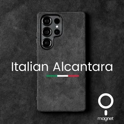ALCANTARA Case for Samsung Galaxy S26 S25 S24 Ultra Supercar Interior Same Suede Leather Phone Cases