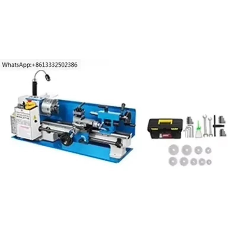 Mini Metal Lathe Machine 7 x 14 for DIY Metal Turning Drilling Threading Milling Woodworking 180x350 mm 550W Precision