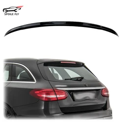 2015 To 2020 For Mercedes S205 C-class Wagon Hatchback Rear Window Spoiler Canard Canards Splitter By Gloss Black Carbon Fiber