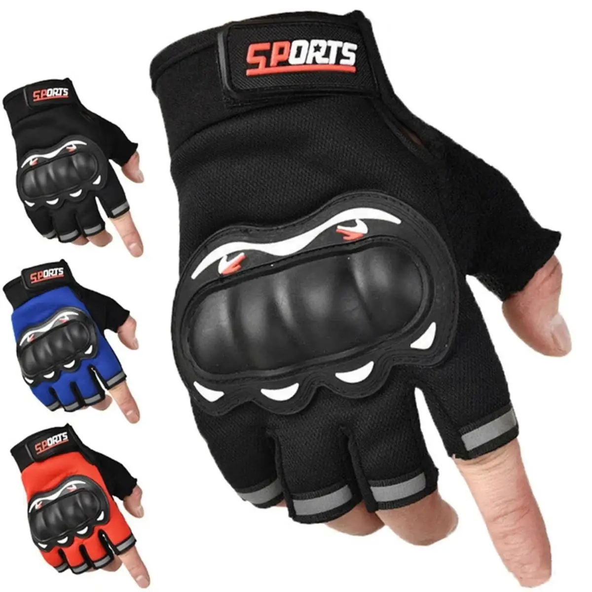 

Motorcycle Gloves half Finger Tactical Knuckles Protective Motocross Gloves Durable Riding Working cycling Gloves