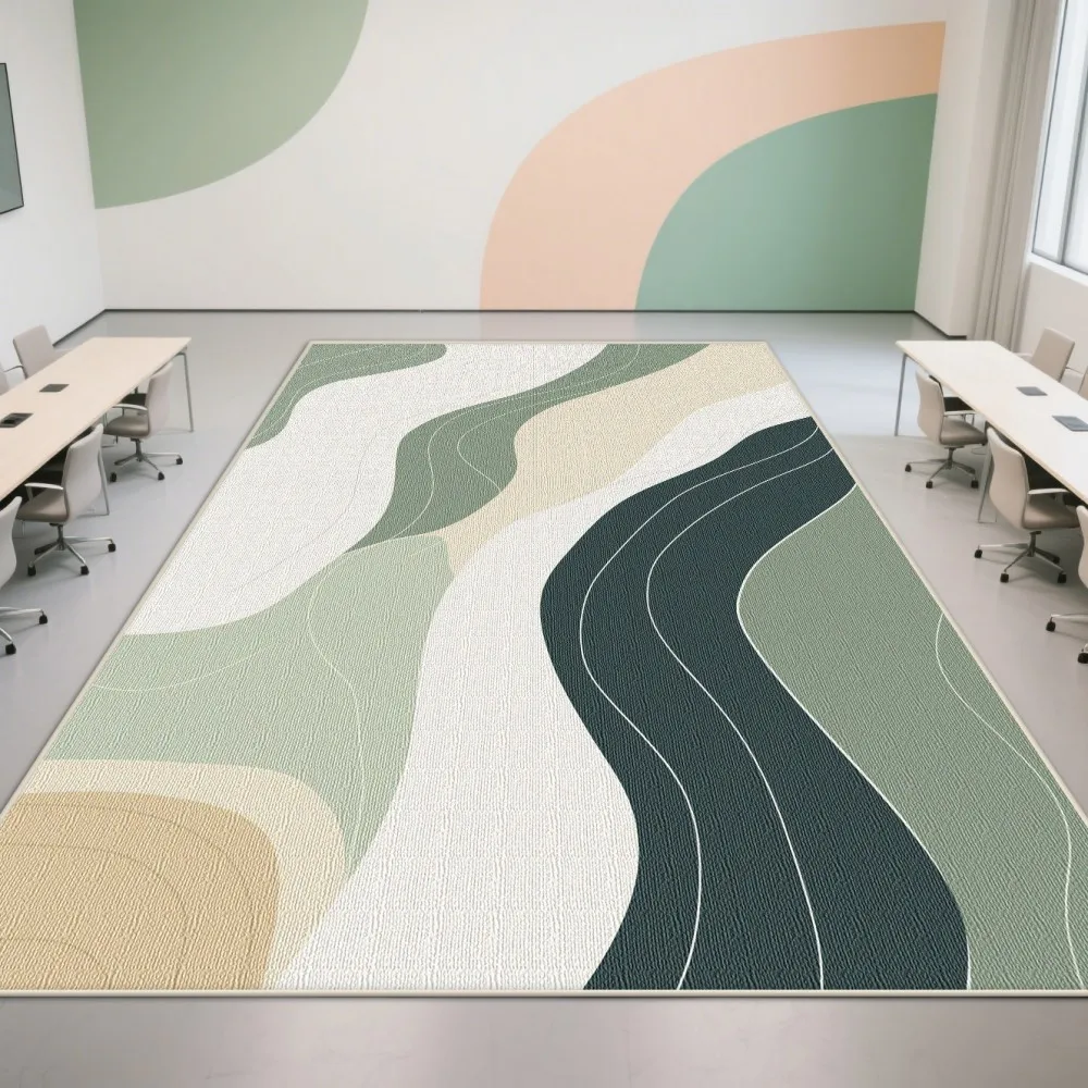 VIKAMA الفن التجريدي تصميم السجاد غرفة المعيشة دراسة الحديثة بسيطة كبيرة الحجم عدم الانزلاق ارتداء مقاومة السجاد ديكور المنزل