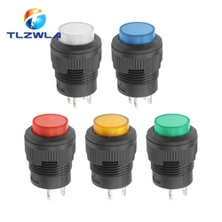 R16 Power Switch Button R16-503 Blue Yellow White LED R16-503B R16-503A Latching Reset Button 2P 4P Self-lock No Lock Reset