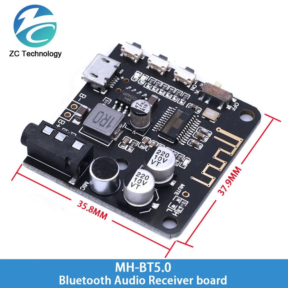 Mini Bluetooth 5.0 Decoder Board Audio Receiver BT5.0 PRO MP3 Lossless Player Wireless Stereo Music Amplifier Module With Case