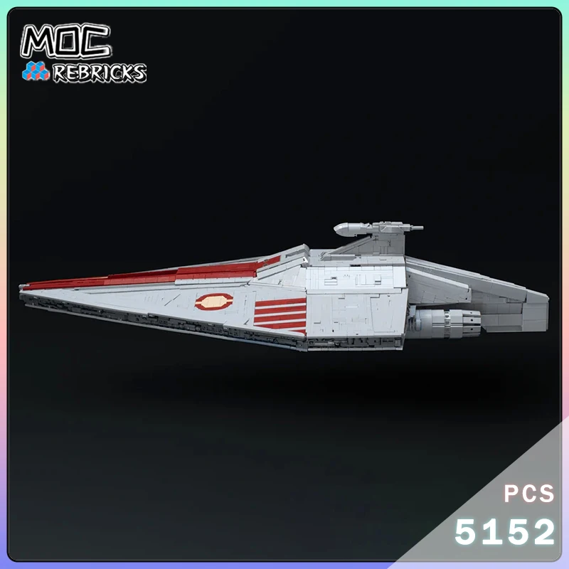 Film Fiksi Ilmiah MOC UCCS Acclamator-Kelas Pesawat Ruang Angkasa Blok Bangunan Serangan Militer Penjelajah Model Batu Bata DIY Mainan Hadiah Natal