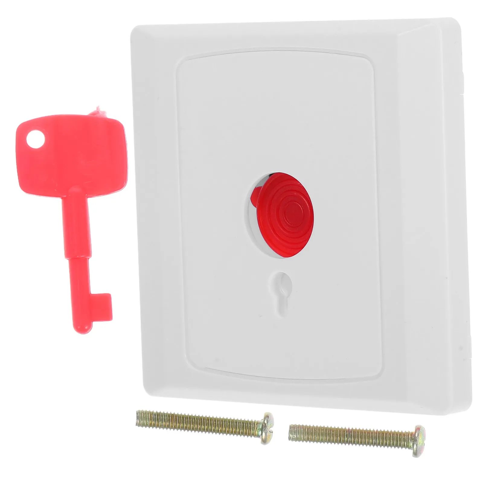 1Set Patient Emergency Button Manual Alarm Call Button Wall Mounted Reset Key for Elderly Home Outdoor Use Instant Help Safety