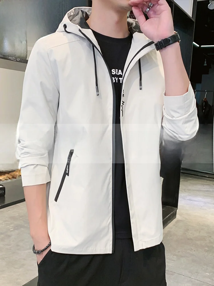 

TUCANO 2025 Autumn Men's Casual Hooded Jaet Long Sve Korean Sle Trendy Polyester Fiber Windproof Thiened Coat