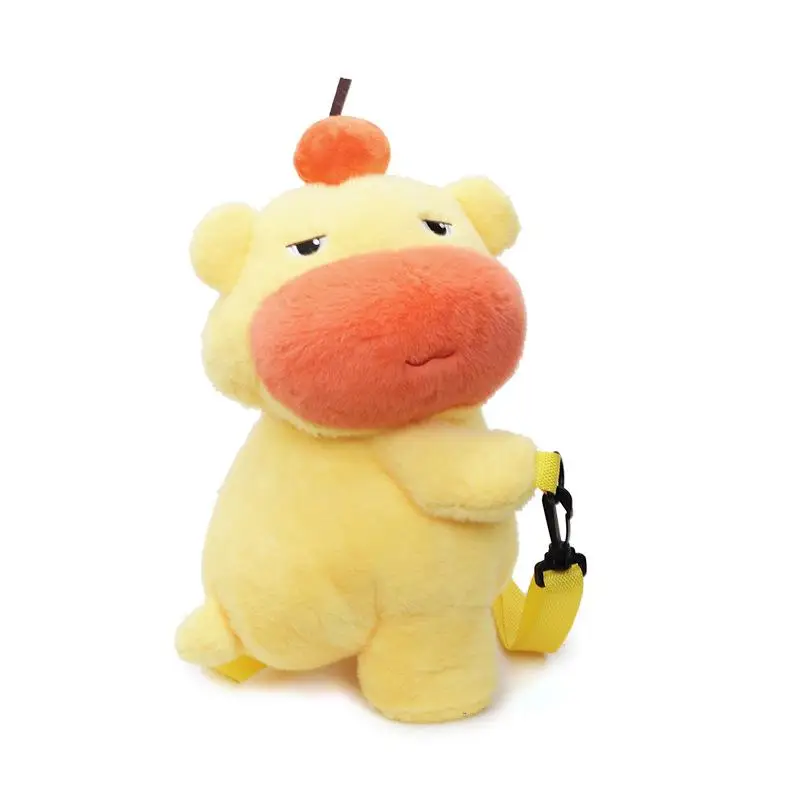 Piece Kid의 매혹적인 봉제 크로스바디 백 대용량 카피바라 룰루 감