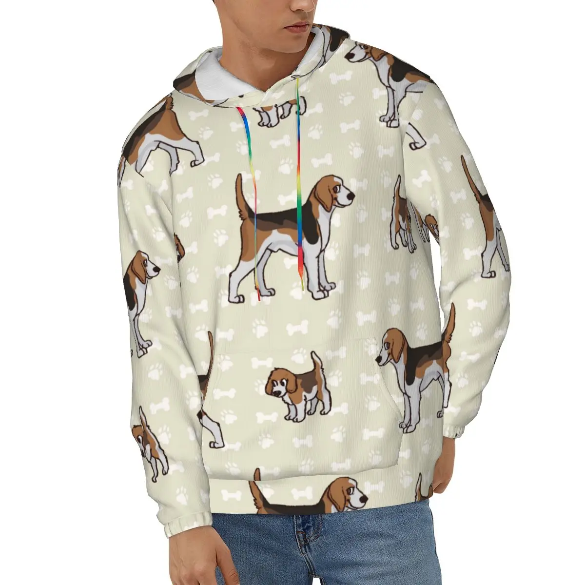 

Men Hoodies Streetwear Hoodie Cute Puppy And Foxhound Hunting Dog Sweatshirt Casual Male Autumn Winter Pullover Hoody