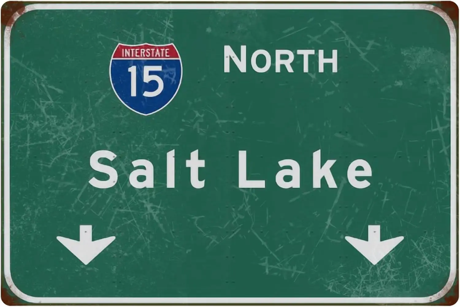 f1,Metal Sign Retro North Salt Lake Interstate 15 Direction Street Road Sign Garage Airport Bar Club Wall Decor Highway Man Cave
