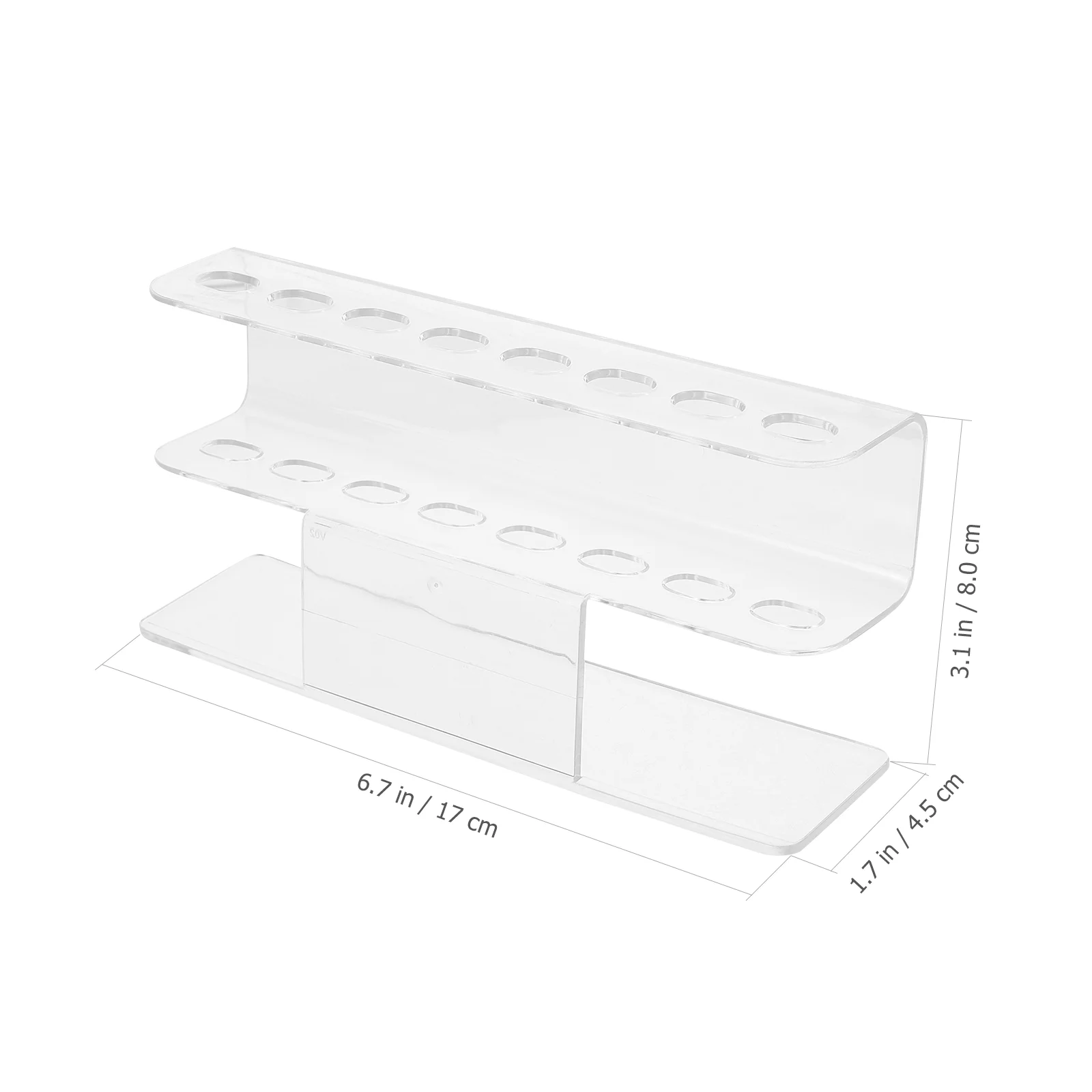 8-hole Tweezers Holder Makeup Organizer Clear Perfume Essence Benefit Lash Storage Stand Display Tray