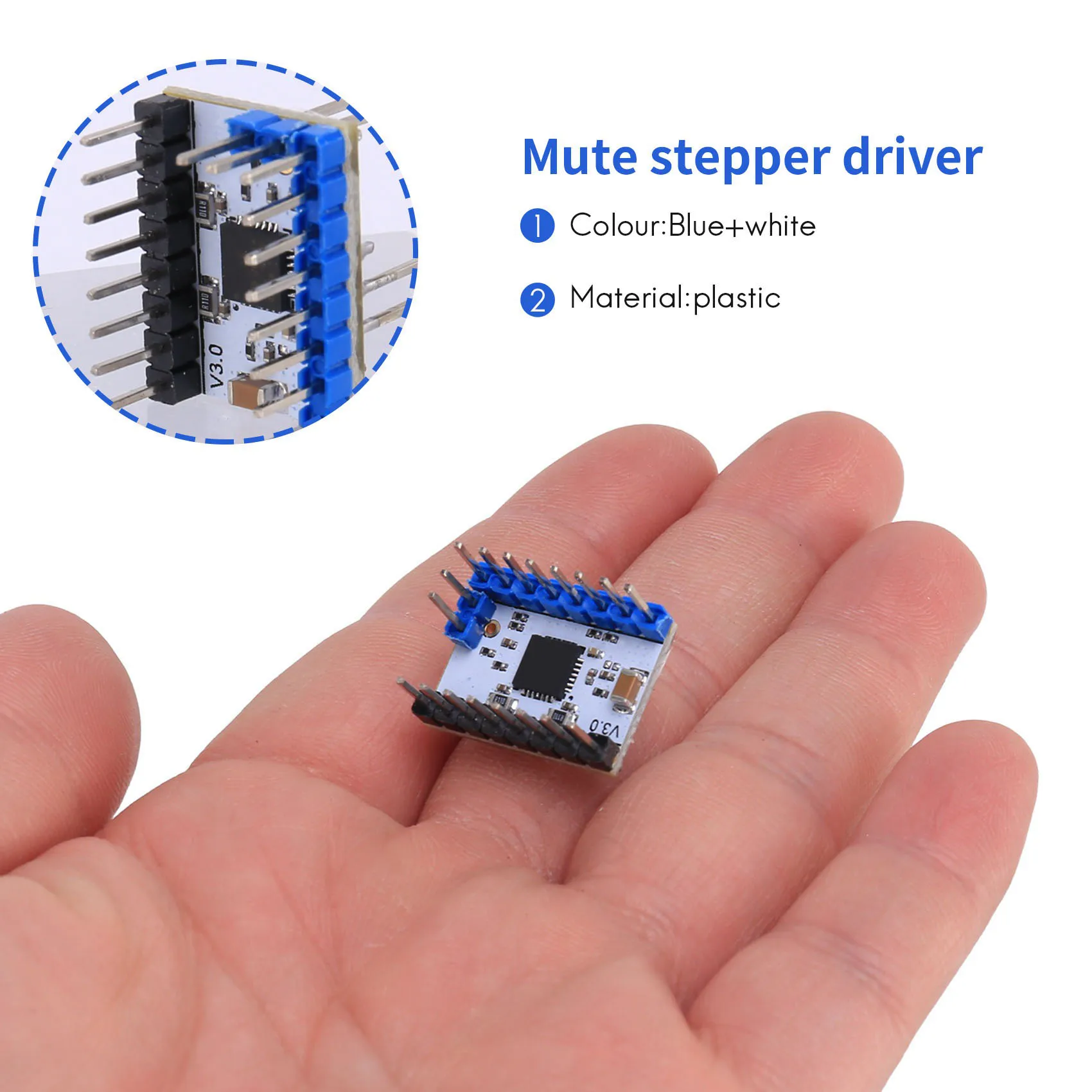 Y50A-5Pcs TMC2209 V3.0 Stepper Motor Driver Stepping Rod Silent Driver 256 Microstep Current 2.8A Peak VS TMC2208