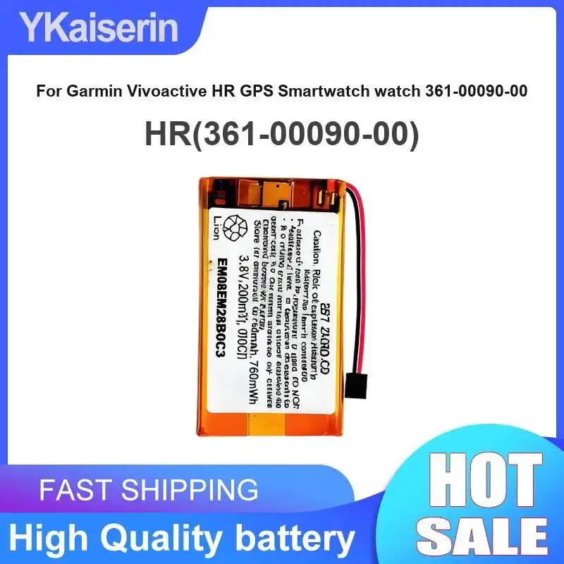 Hardwearing 200mAh Watch Battery Long Lasting For Garmin Vivoactive HR Gps Smartwatch Watch 361-00090-00 HR 361-00090-00