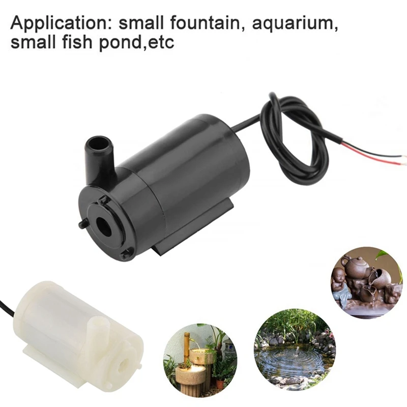 8Pcs Black Silent Mini Submersible Pump For DC3V 5V For Computer Water Cooling USB Powered