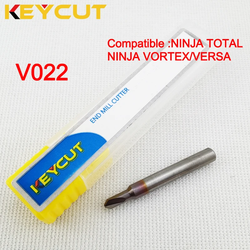 Keyline Milling Cutter V022 in Carbide Fits KEYLINE NINJA TOTAL Keyline Vortex KEYLINE Versa Key Machine Aftermarket