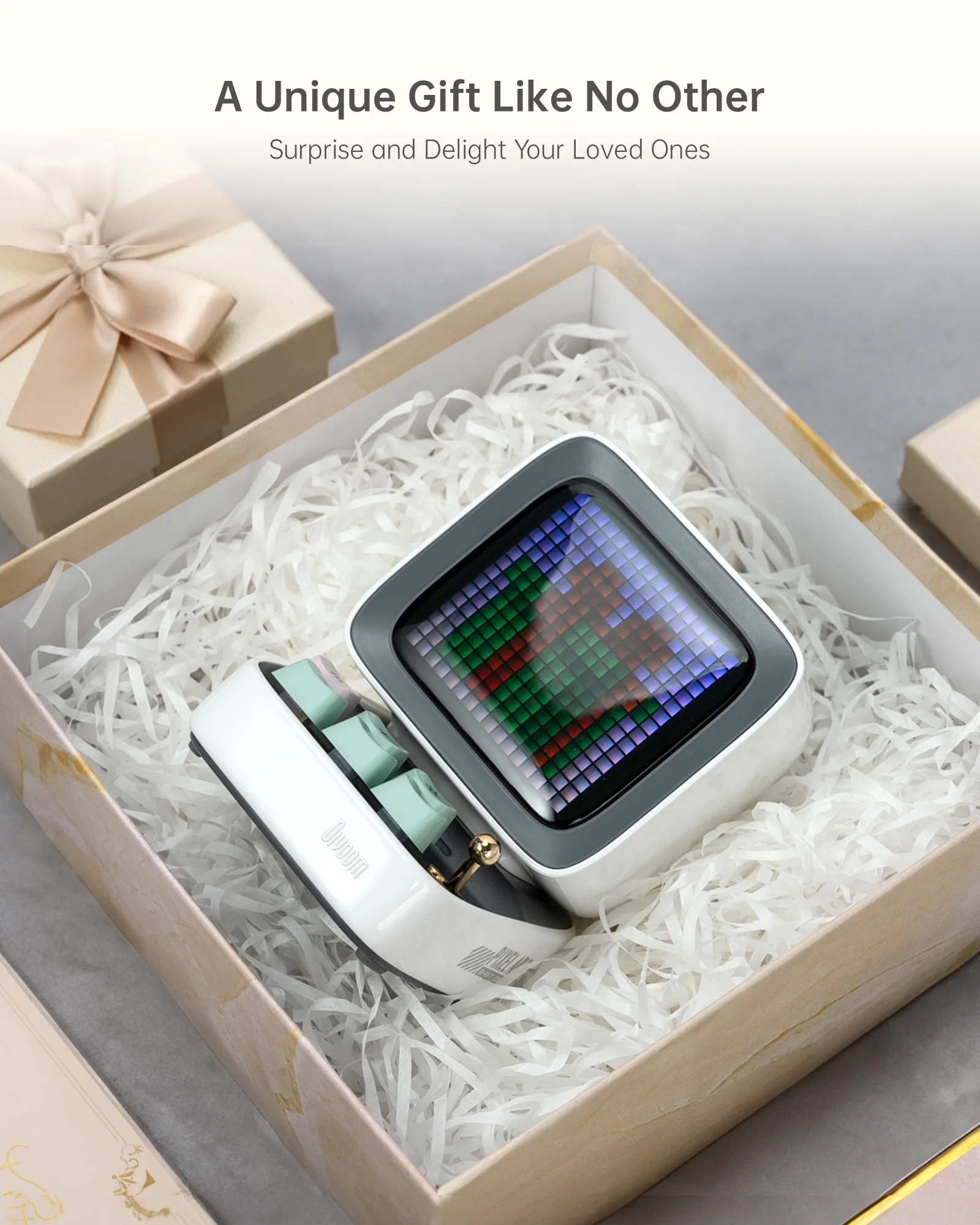 Divoom Ditoo-Pro Altoparlante Mini Retro Pixel Art Bluetooth Sveglia portatile Tabellone LED fai-da-te Regalo carino Vintage ssi 자