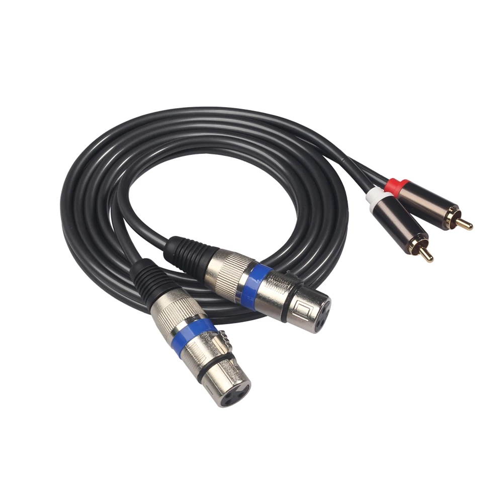 

Audio Line Dual Converter for Headphone Signal Cable Adapter HD Black Patch Male to XLR