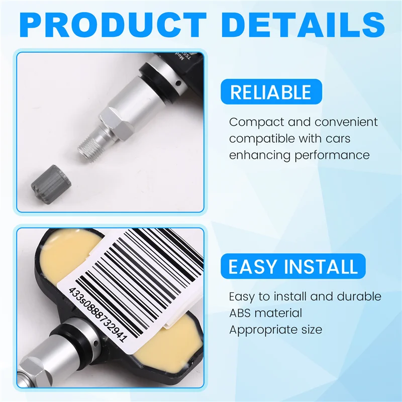 

7PP907275F 4F0907275B TPMS 433 МГц для A4 A6 A8 Q7 Porsche 911 Boxster Cayenne VW Touareg Датчик давления в шинах 4 шт.