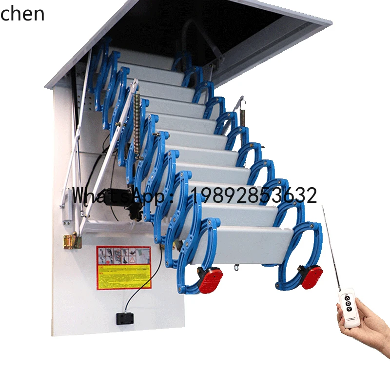 electric loft telescopic staircase folding lift invisible ladder