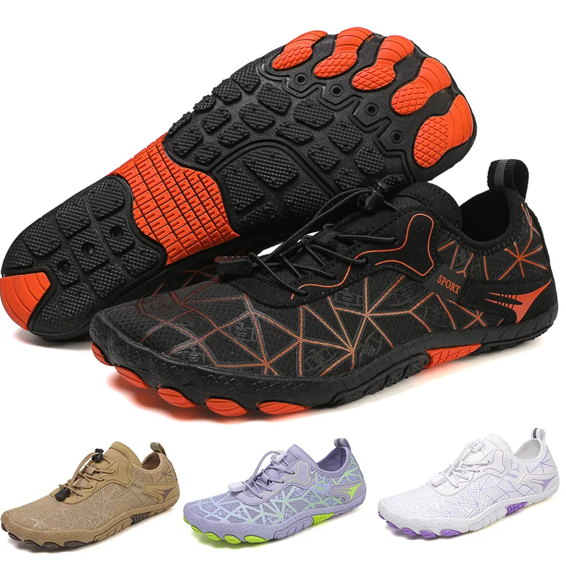 Summer Men Barefoot Water Shoes Non-slip Upstream Wading Shoes Quick Dry Beach Swimming Shoes Outdoor Water Sports