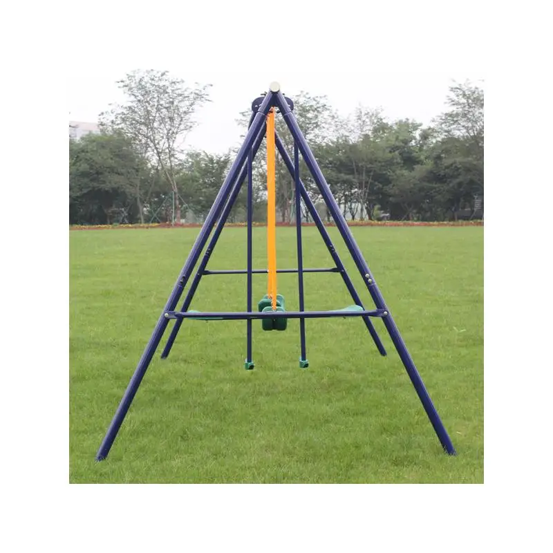 مجموعة أرجوحة معدنية خارجية مع طائرة شراعية للأطفال والأطفال الصغار - معدات ملعب متينة لمتعة الأطفال ووقت اللعب #2