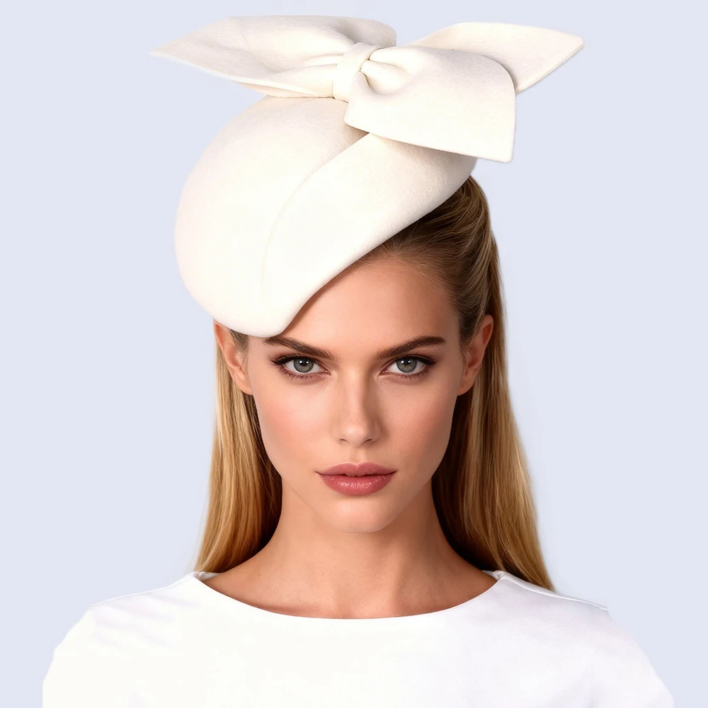 

Шерстяная шляпка-пиллбокс с бантом FS Fashion для женщин, элегантная черно-белая шляпка-фасцинатор, берет, винтажная шляпка для свадьбы, коктейльной вечеринки, церковных мероприятий