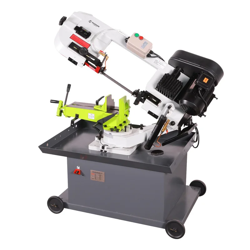 Horizontal hidráulica semi-automática Band Saw Machine, portátil e multifuncional Band Saw, Pequeno