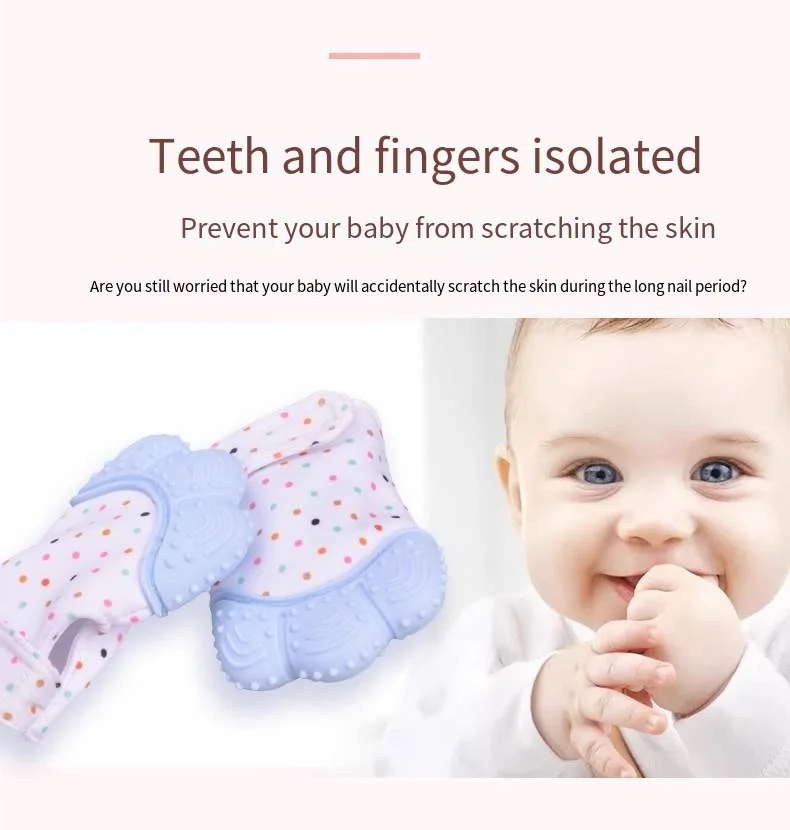 1PC Baby Teething Gloves Food Grade Silicone Teething Gloves Cute Shape Baby Chew Maternal Toys