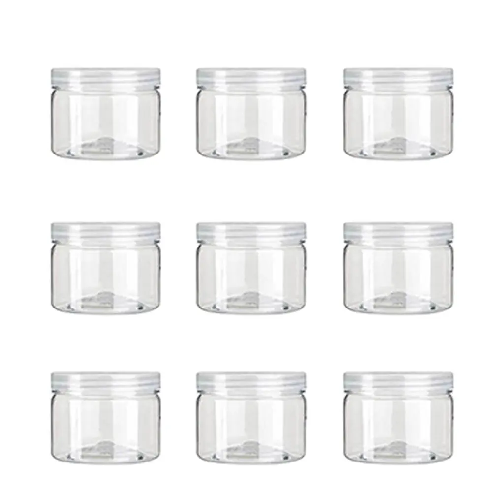 

12 шт. контейнеров для хранения продуктов из прозрачного пластика PET с белыми завинчивающимися крышками для рукоделия, кухонных принадлежностей и организации хранения специй