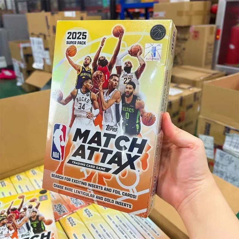 متوفر في المخزون الأصلي Kayou Topps Nba Star Card 2025 Nba Match Attax Card كرة السلة مباراة بطاقة لعبة Tcg جمع بطاقة حزمة الطاقة