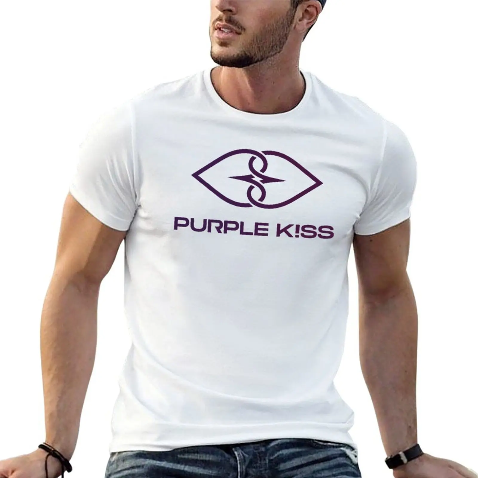 

Purple Kiss Logo T-Shirt man t shirts for men casual printed t shirts for man T-Shirt