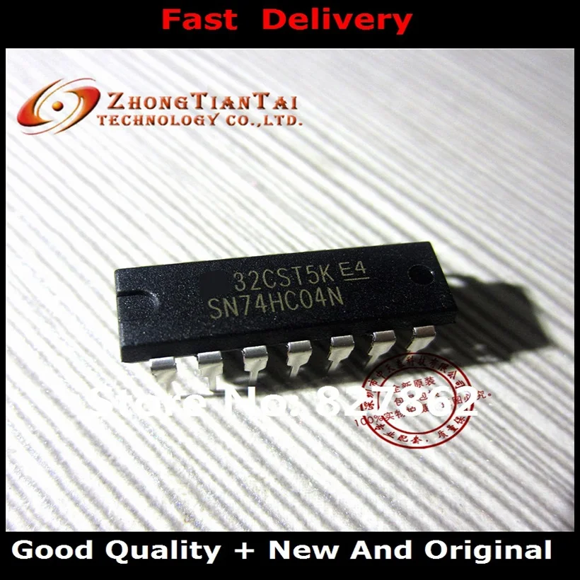 Free Shipping DIP SN74HC04N 74HC04 DIP-14 Six Inverters New Original Authentic