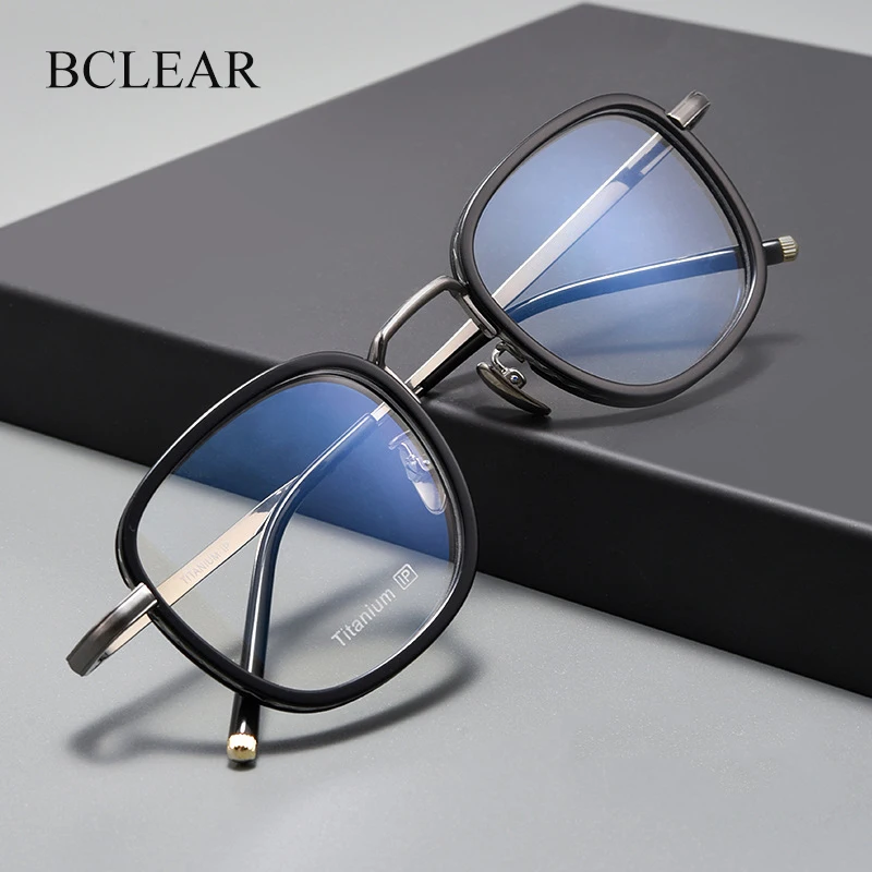 BCLEAR Vintage Acetate Glasses Handmade Japanese Design Men Women Luxury Fashion Retro Full Titanium Eyeglasses Frames 2025 New