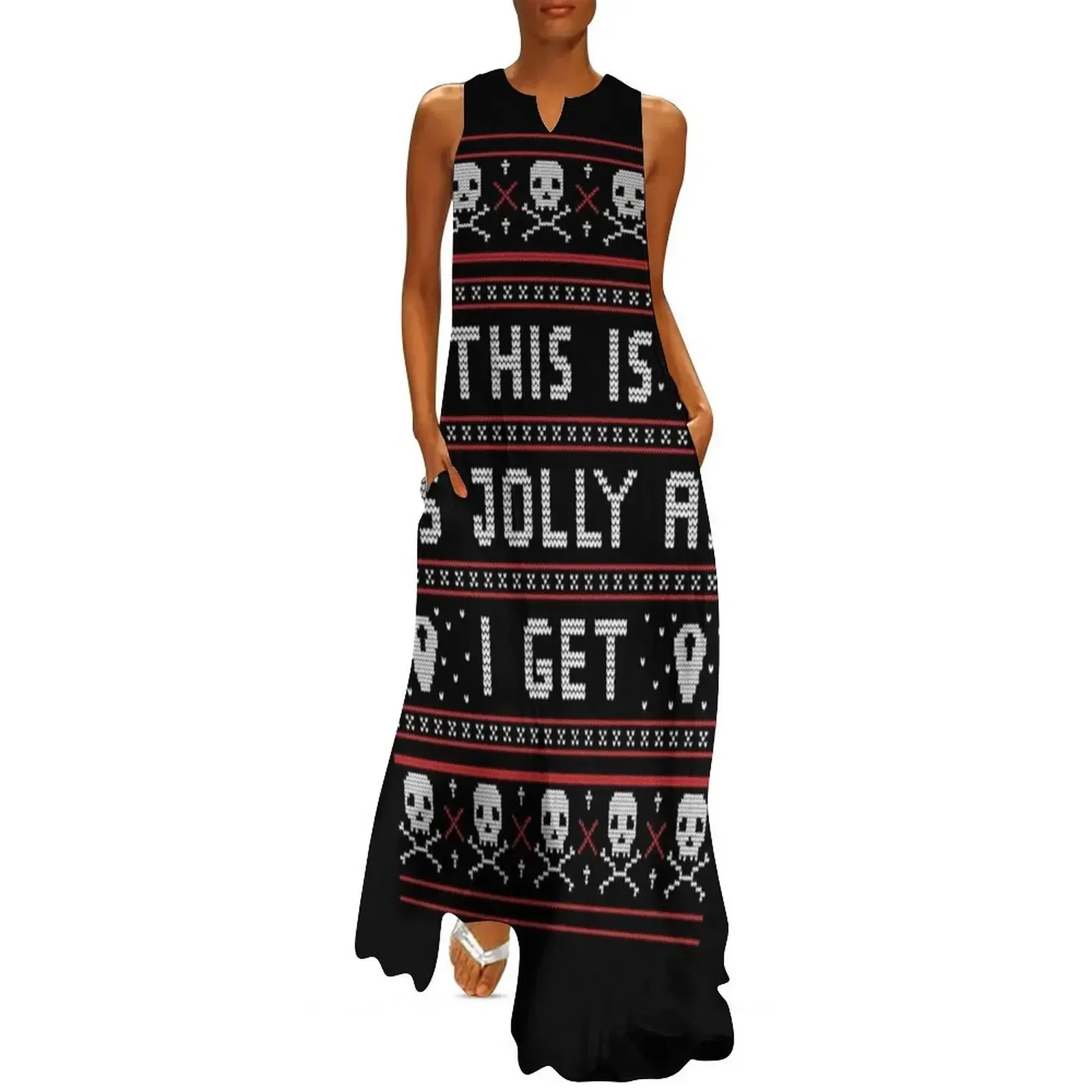 

Emo Gothic Ugly Christmas Sweater Long Dress evening dress dress korean style evening woman