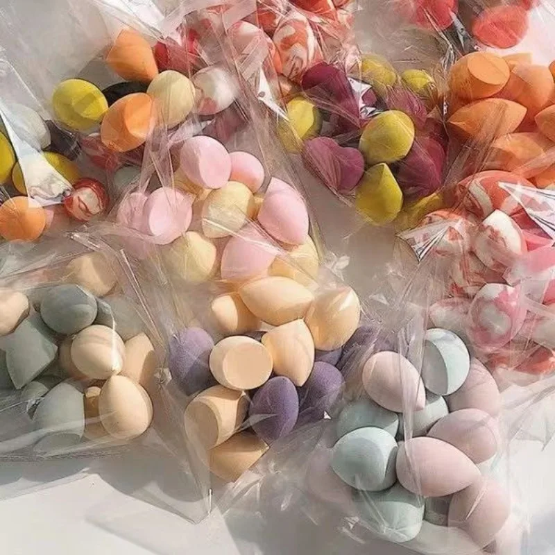 พัฟแต่งหน้าเนื้อนุ่มพิเศษ 5/10 ชิ้น ชุดพัฟไข่แต่งหน้าทรงหยดน้ำ ไม่กินได้ พัฟแต่งหน้า