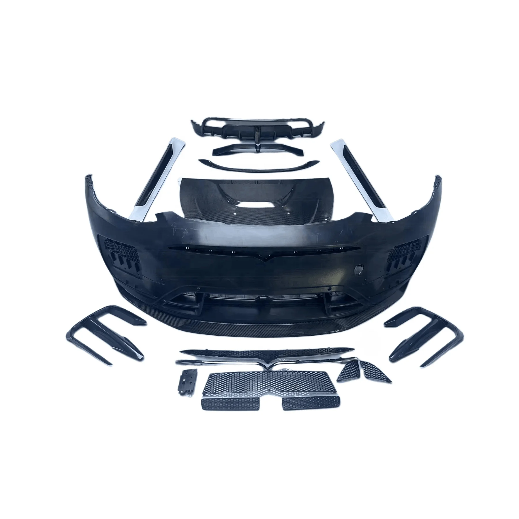 

pp and Carbon Fiber Bodykit Bodykit for Model Y 2019+ Front Bumper Front Lip Side Skirts Wheel Eyebrow Rear Diffuser Spoiler