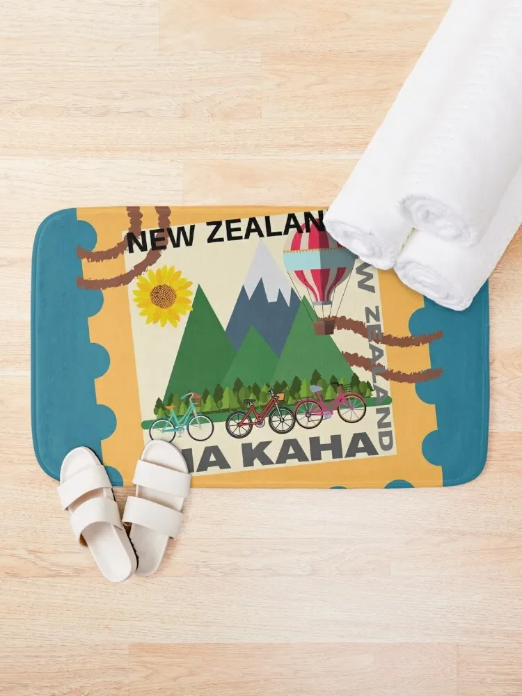 New Zealand souvenir stamp Bath Mat Anti Slip Bath Stickers Bath Rugs Non-Slip Bathtub Household Items Mat