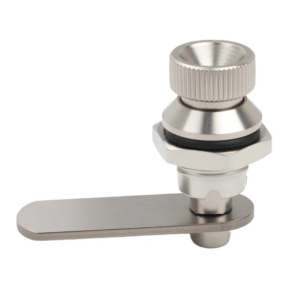 MS403-A Rotary Latch with 90 Degree Turn Push Button for Tool Chests Meter Boxes For Electrical Cabinets 304 SS Silver