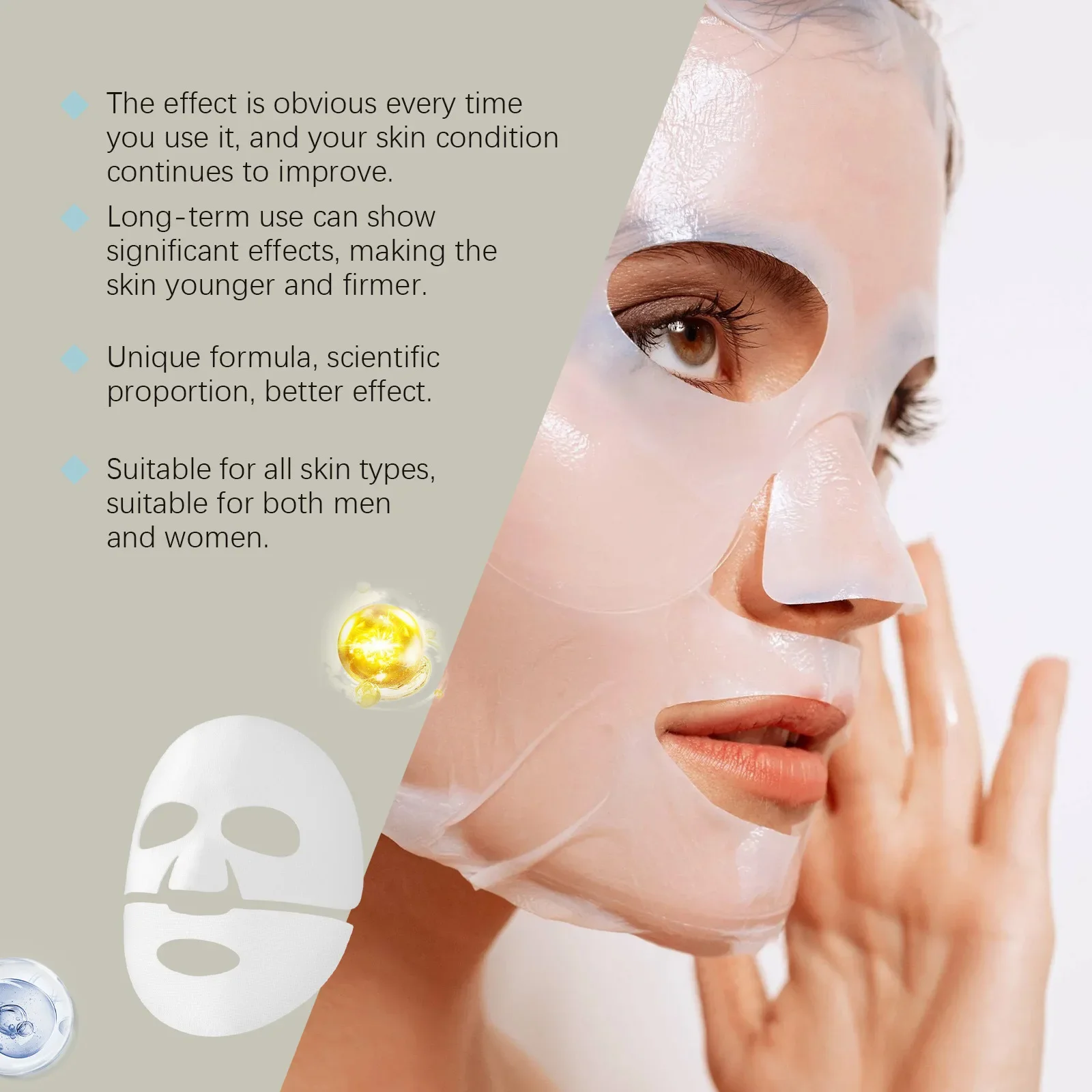 Bio Collagen Face Mask Lifting Firming Anti-aging Shrink Pore Brightening Korean Skin Care Moisturizing Refreshing Sheet Mask