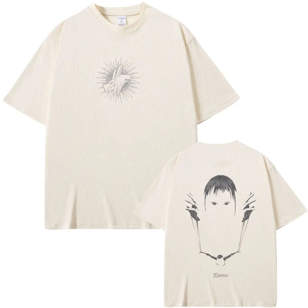 Japanese Anime Chainsaw Man Makima Merch T-shirt Men Women Manga Casual Humor Oversized T Shirts Male Fashion Vintage  T-shirts