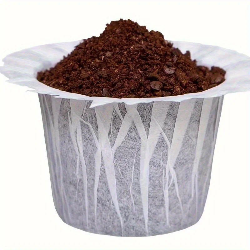Disposable Paper Filters for Keurig, Reusable K-Cup Compatible, Single Serve Fillable Capsules, Cylindrical Filter Design